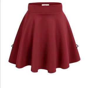 Kathy high-waisted burgundy skirt